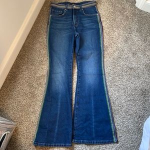 Lee Jeans rainbow embroidered flare pant